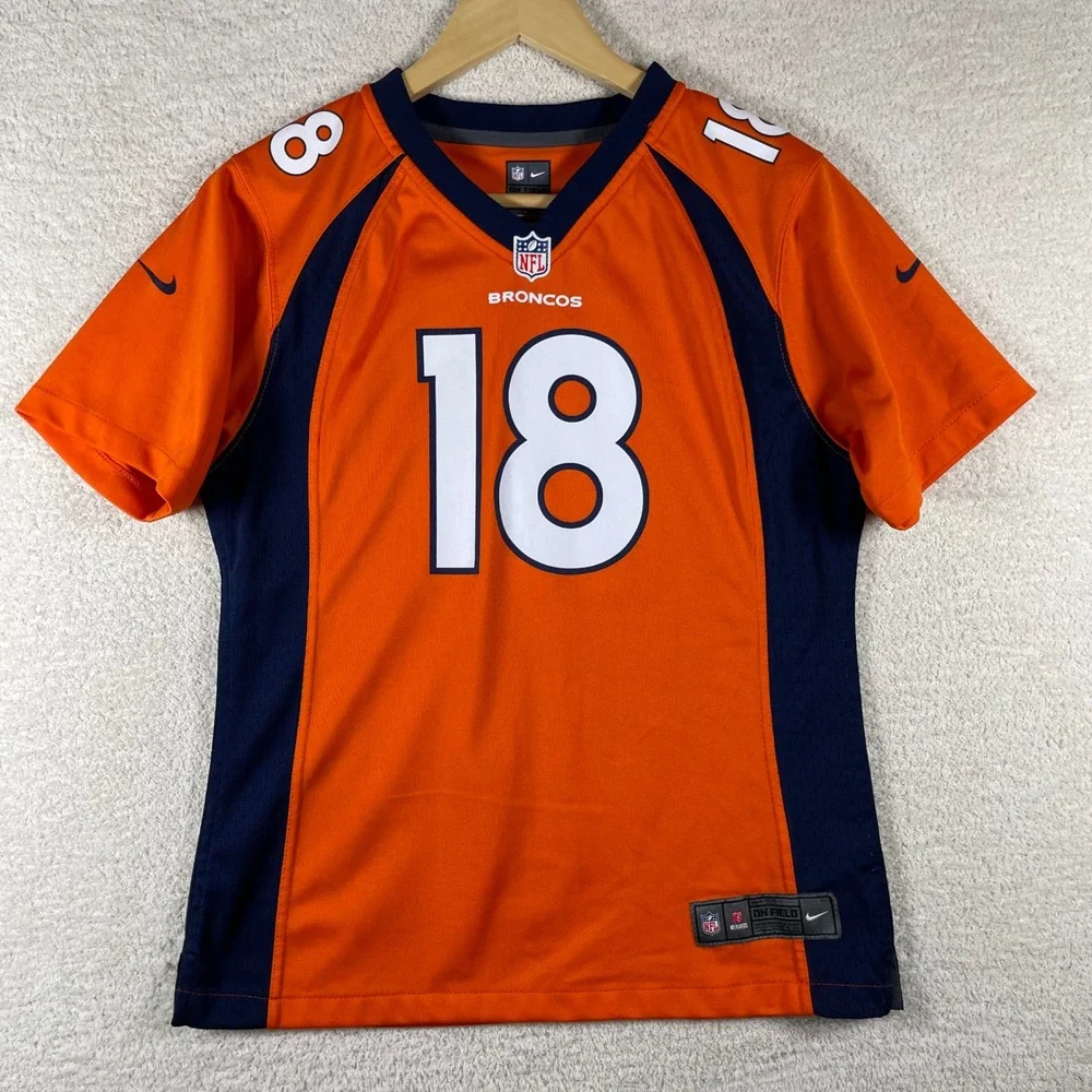 Nike Peyton Manning #18 Jersey Denver Broncos Kids Youth XL 16 NFL On Field